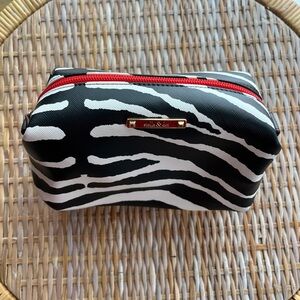 NWOT Stella & Dot Black and Red Cosmetic Pouch